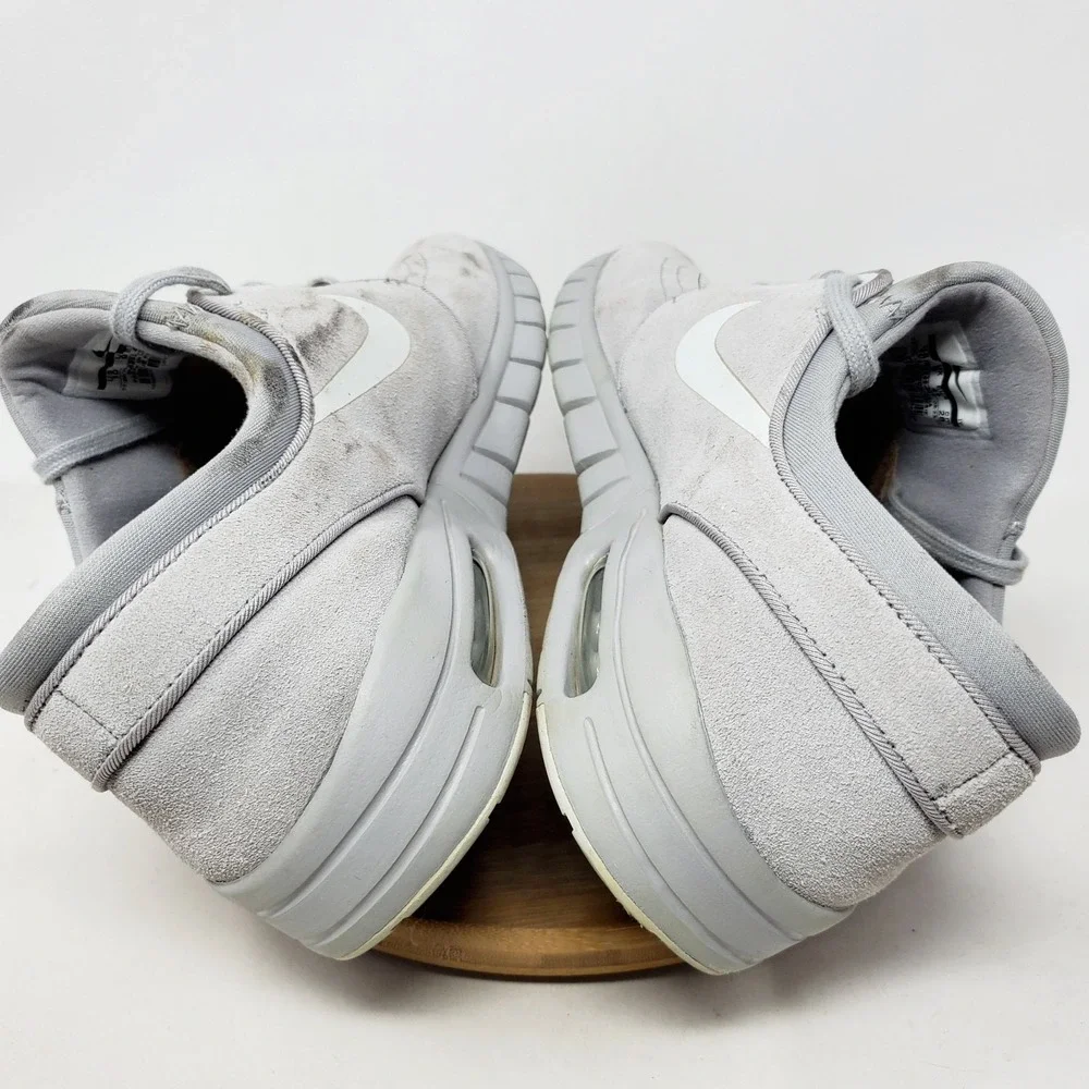 Nike SB Stefan Janoski Max Shoes Mens 10 Grey Leather Lace Up Sneakers